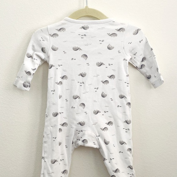 Carter's Just One You Baby Whales Footed Pajama - Picture 2 of 2